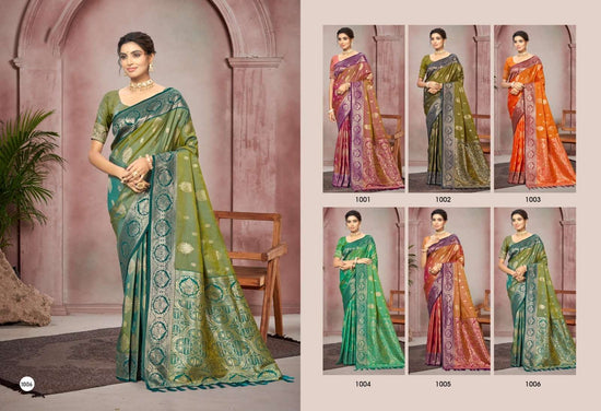 Bunawat Chitra Silk 1001 To 1006 Series Soft Silk Saree