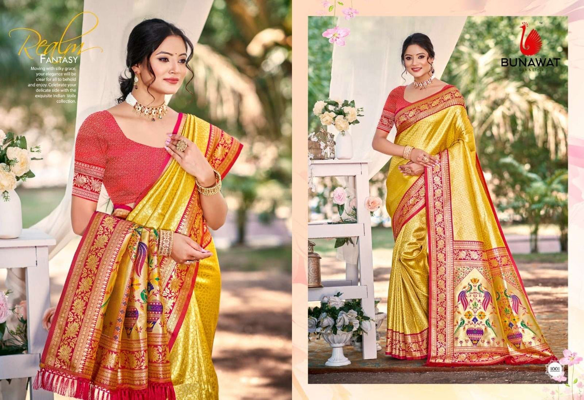 BUNAWAT DEVYANI SILK VOL-4 Kanjivaram Silk Printed Saree