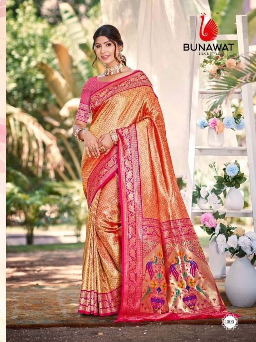 BUNAWAT DEVYANI SILK VOL-4 Kanjivaram Silk Printed Saree