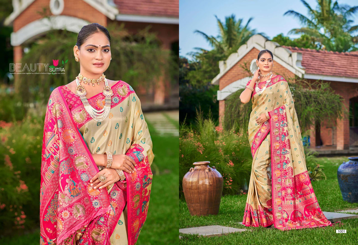 BUNAWAT KAPILA Silk Zari Weaving Embroidered Saree