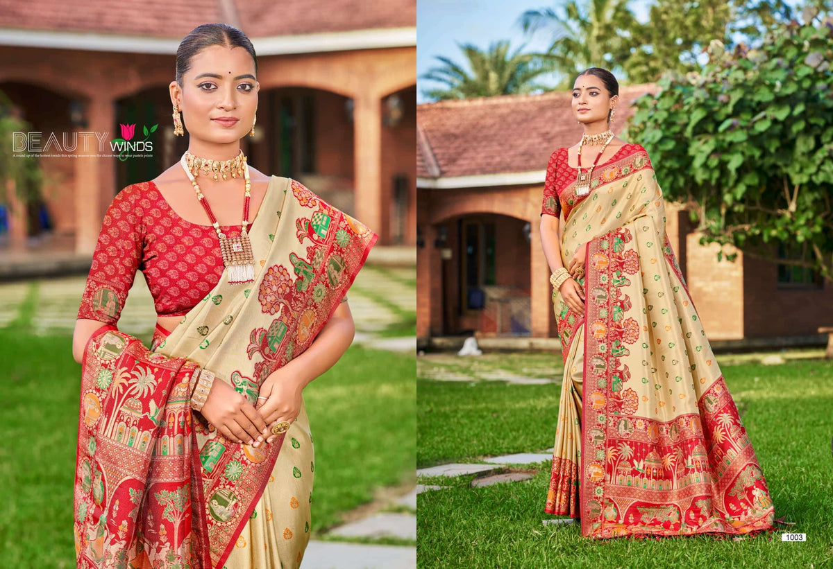 BUNAWAT KAPILA Silk Zari Weaving Embroidered Saree