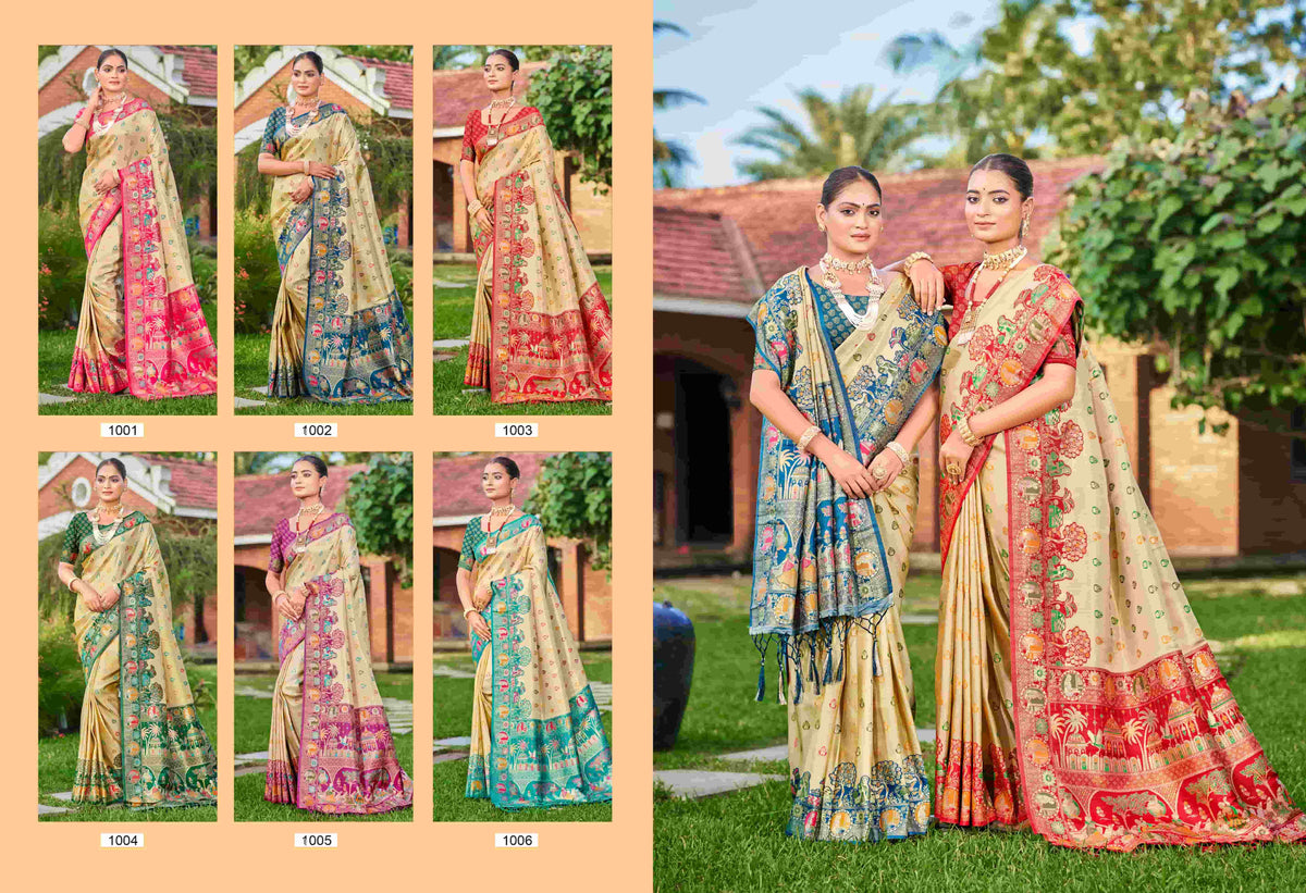 BUNAWAT KAPILA Silk Zari Weaving Embroidered Saree