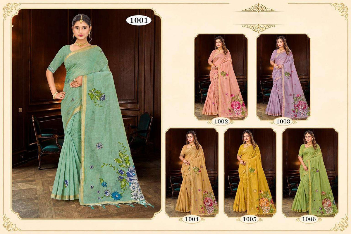 Bunawat Katha Cotton Printed Saree Wholesale Catalogue - Amrah Wholesale