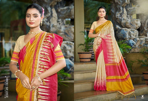 BUNAWAT LAVINA SILK-04 Silk Printed Festive Wear Saree