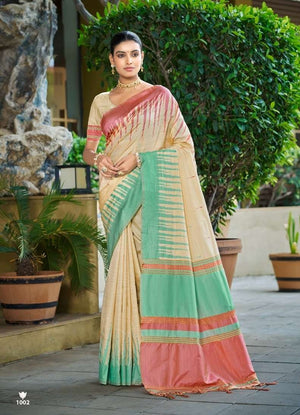 BUNAWAT LAVINA SILK-04 Silk Printed Festive Wear Saree