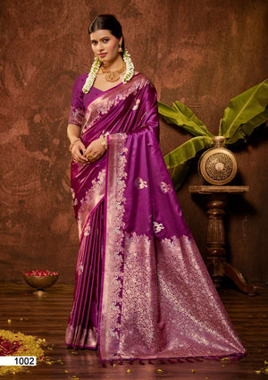Bunawat Masru Satan Vol-3 Satin Silk Printed Saree Set