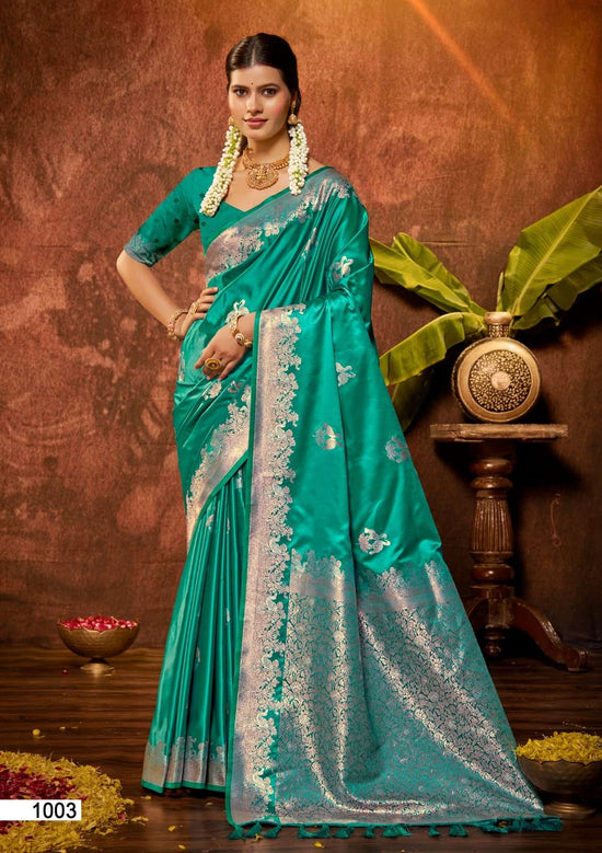 Bunawat Masru Satan Vol-3 Satin Silk Printed Saree Set