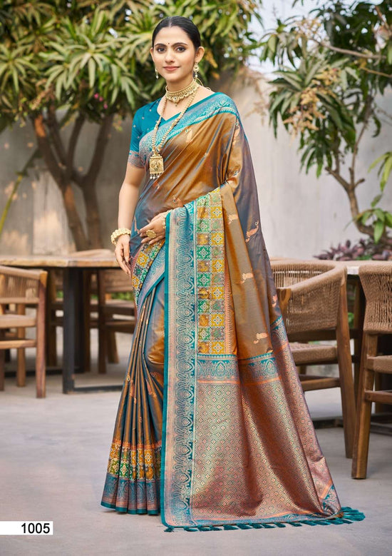 BUNAWAT VRINDAVAN SILK Premium Soft Silk Printed Saree - Amrah Wholesale