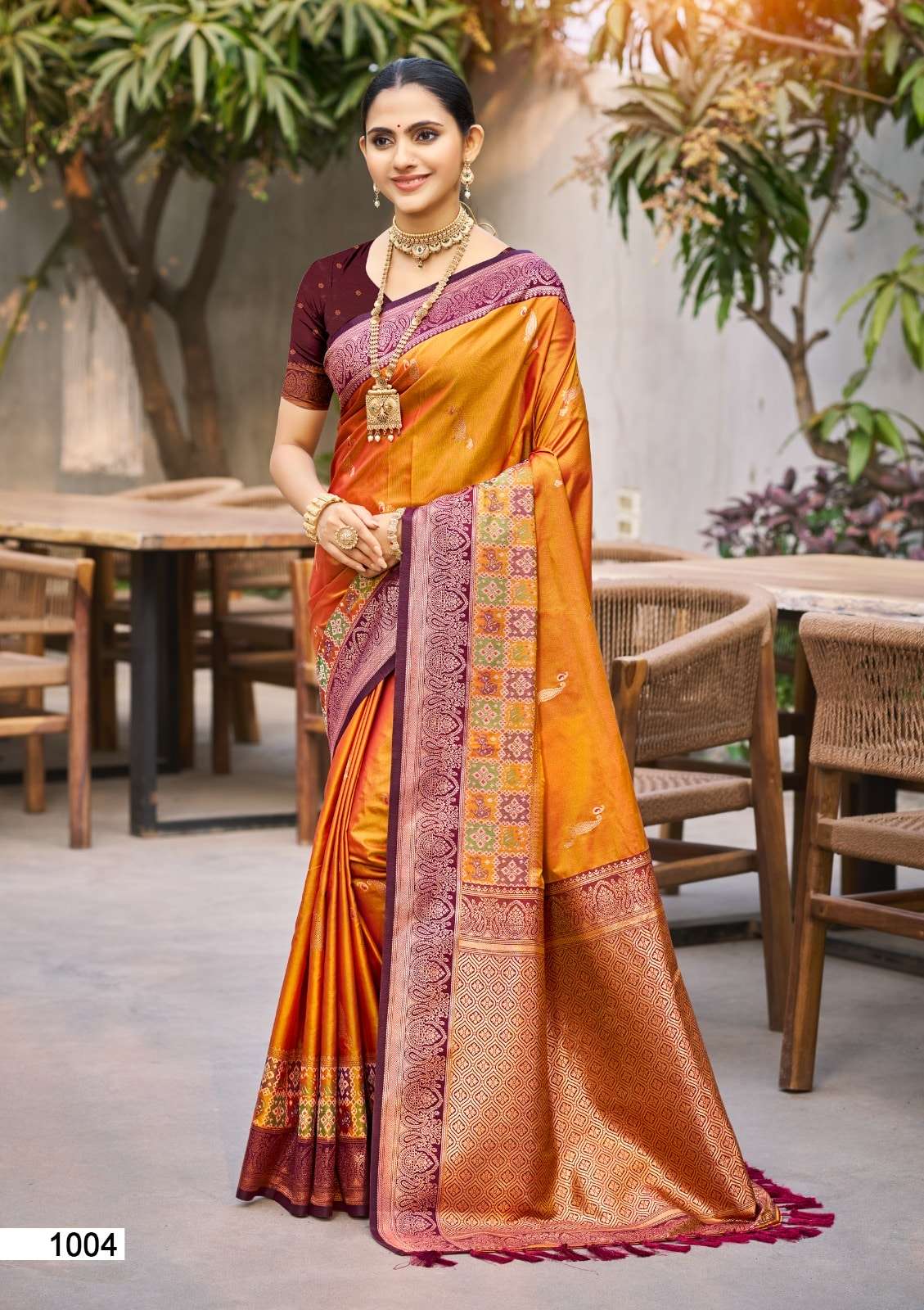 BUNAWAT VRINDAVAN SILK Premium Soft Silk Printed Saree - Amrah Wholesale