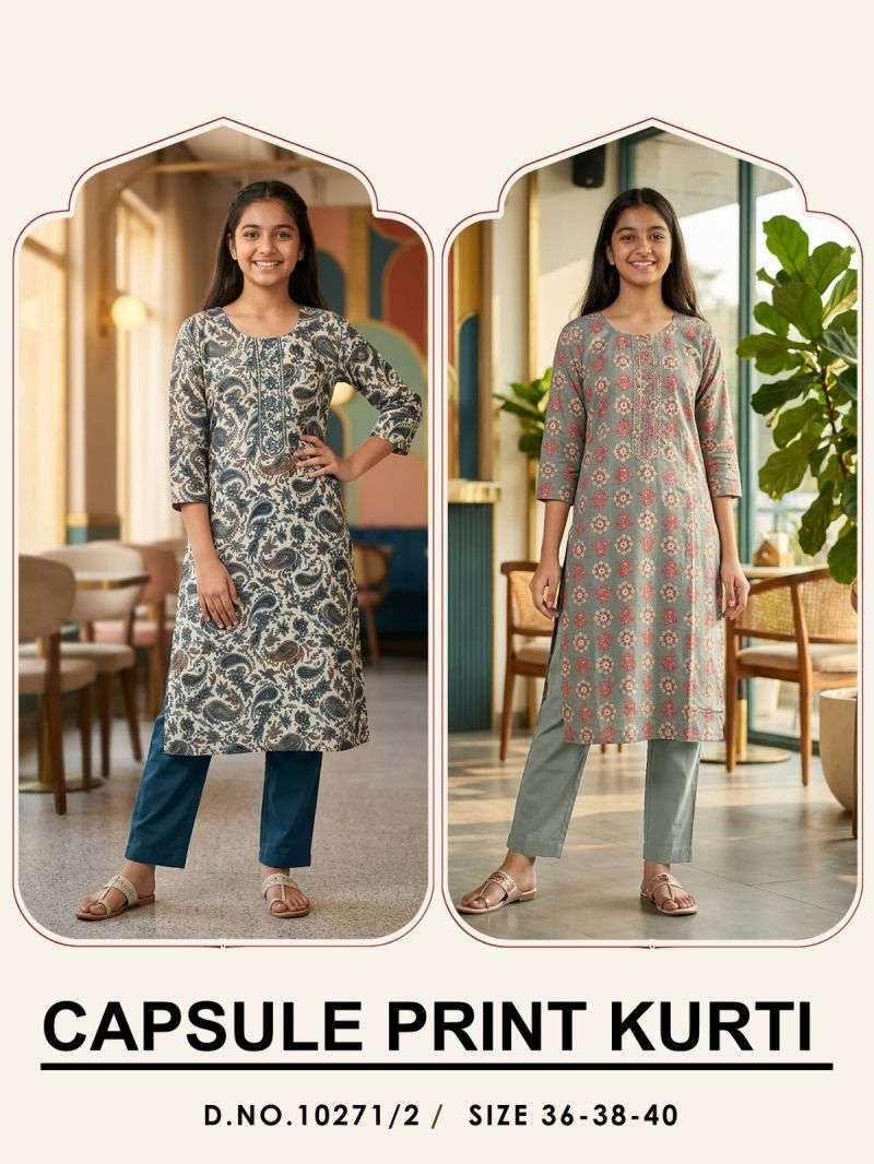 Capsule 10271 Vol 2 Capsule Beautiful Printed Kurti Collection