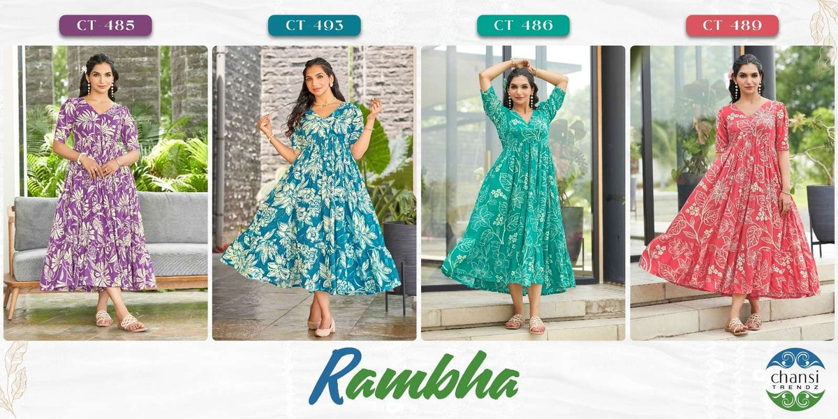 Chansi Trendz Rambha Rayon Kurti Wholesale