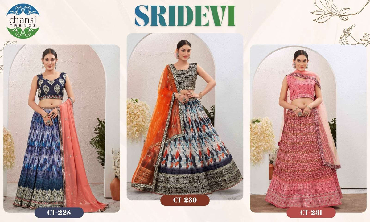 CHANSI TRENDZ SRIDEVI 3 Lehenga Wholesale Catalogue - Amrah Wholesale