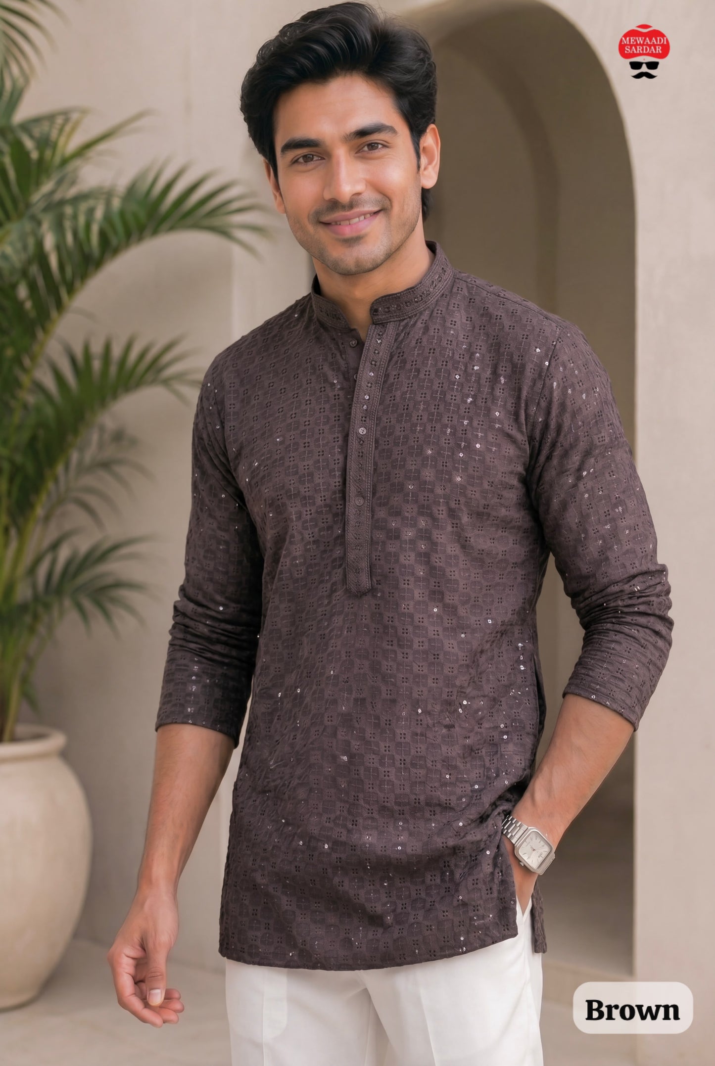 Chikankari Vol 2 Rayon Chikan Work Mens Kurta