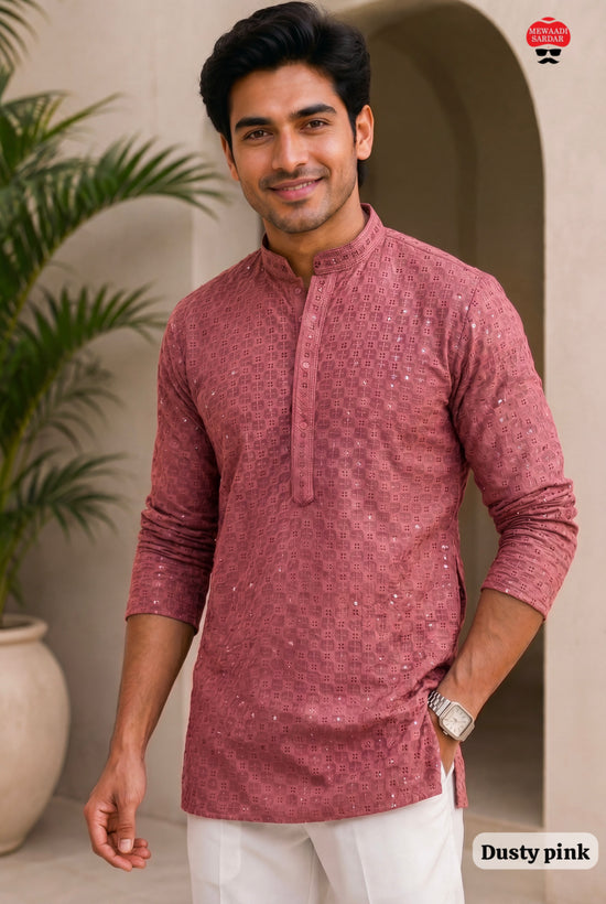 Chikankari Vol 2 Rayon Chikan Work Mens Kurta