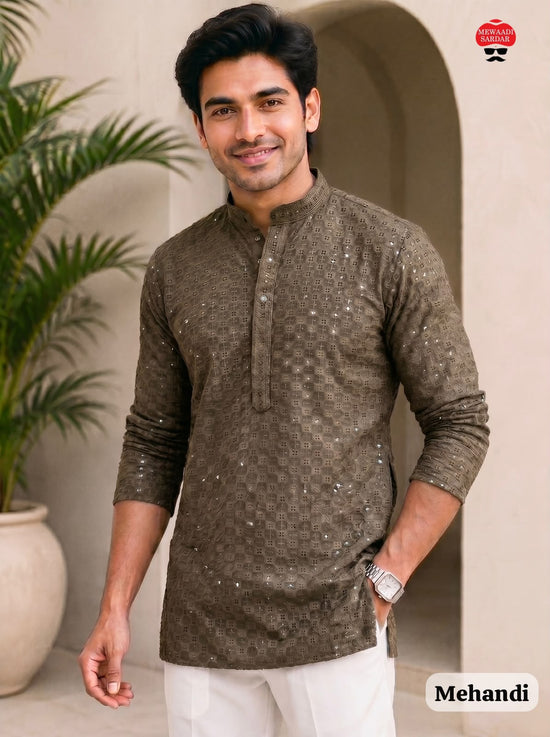 Chikankari Vol 2 Rayon Chikan Work Mens Kurta