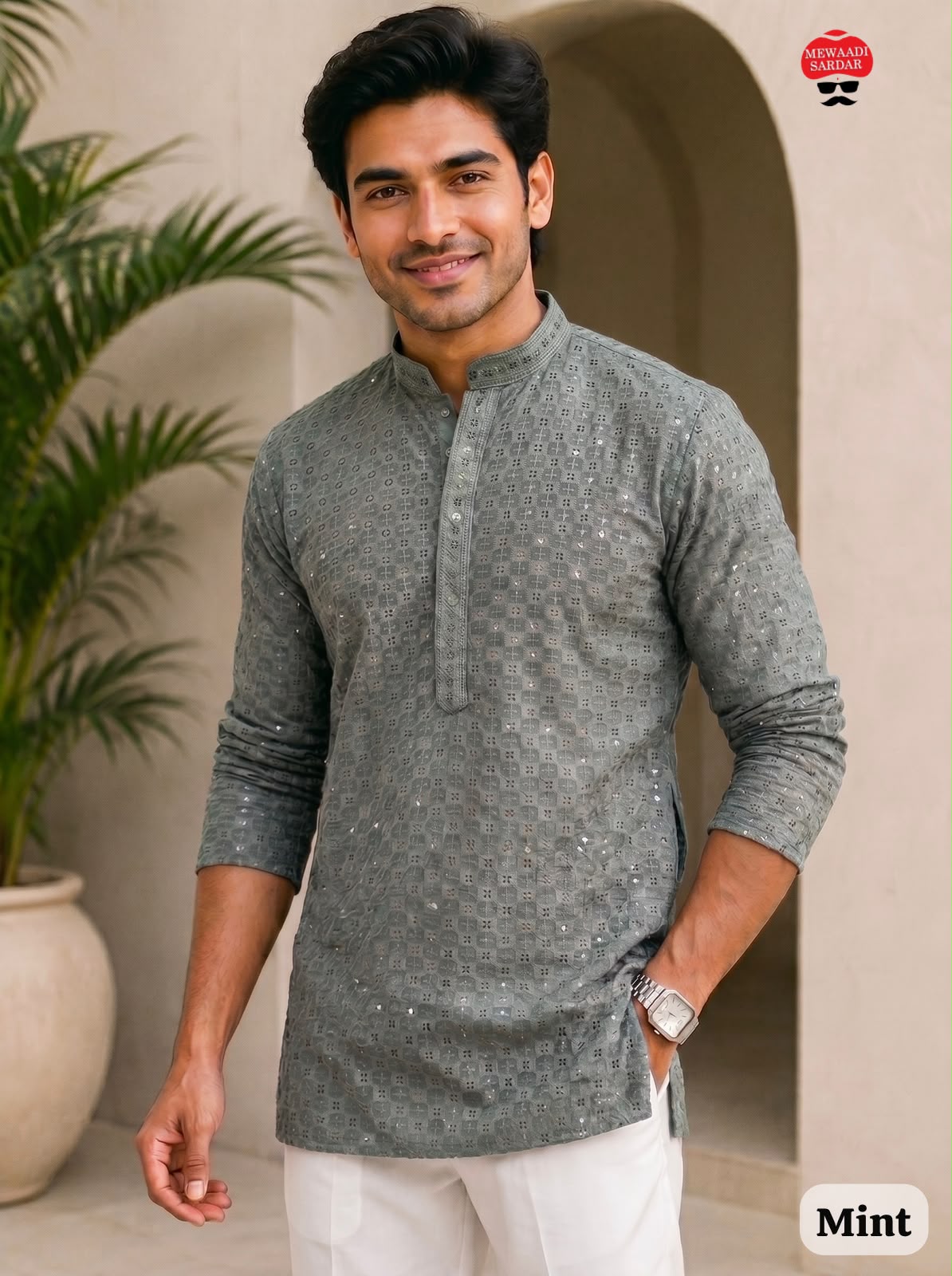 Chikankari Vol 2 Rayon Chikan Work Mens Kurta