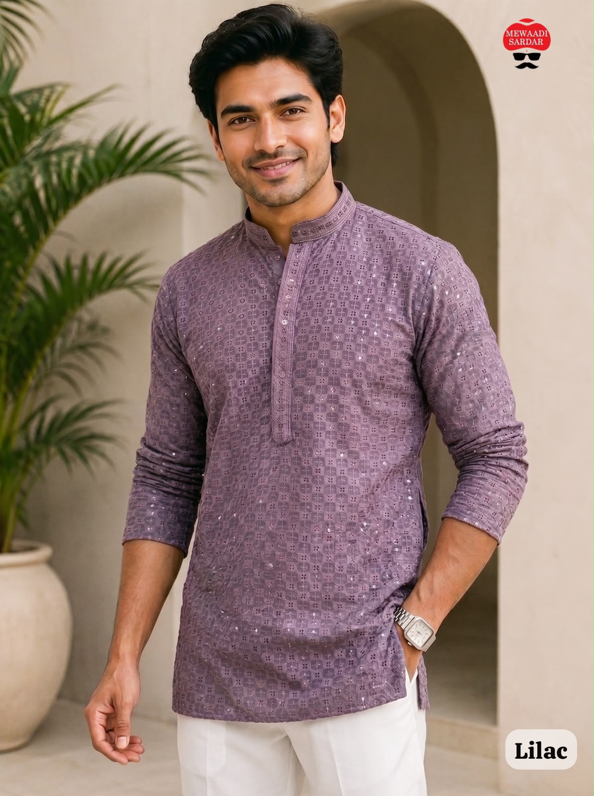 Chikankari Vol 2 Rayon Chikan Work Mens Kurta