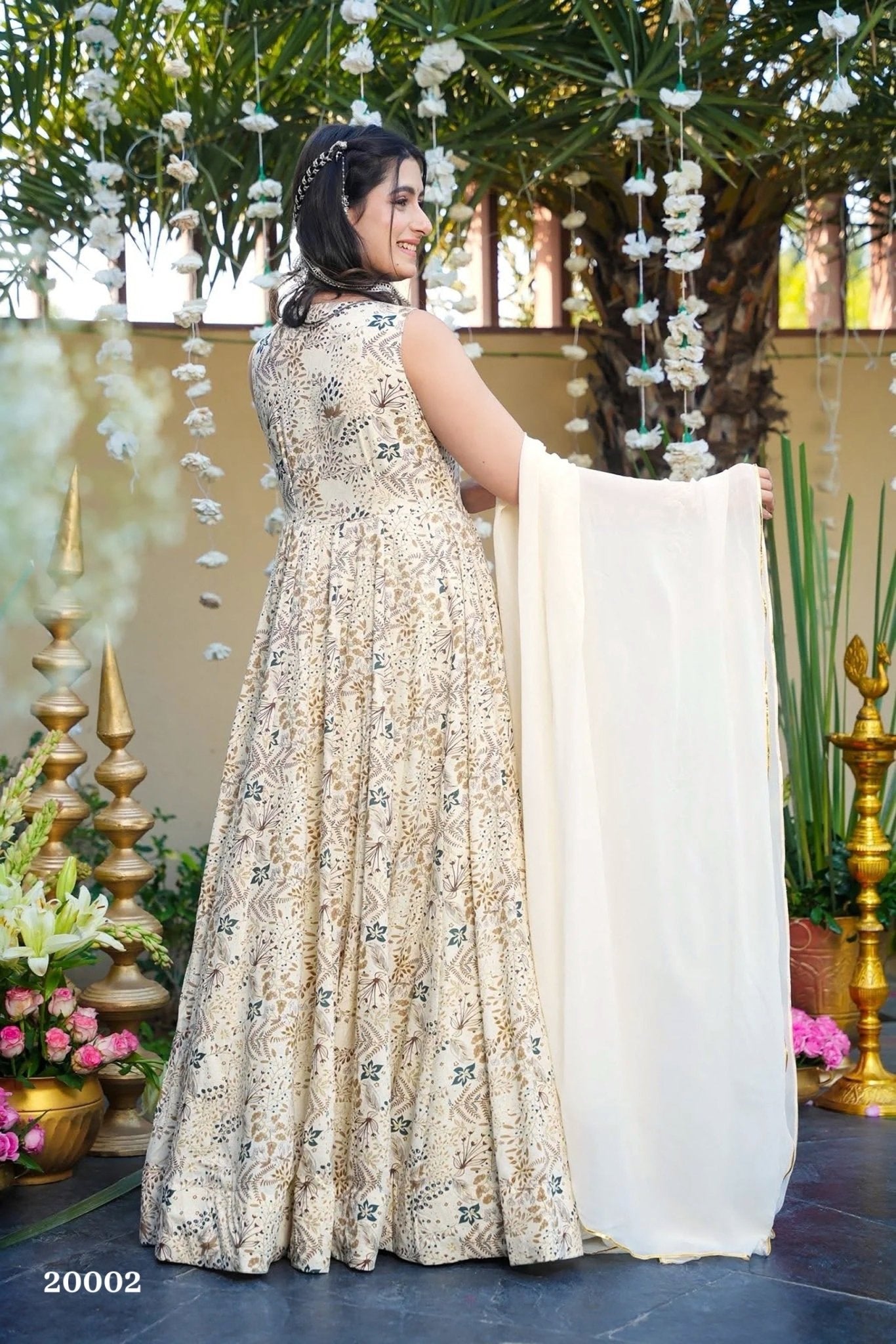 Clora Vol 20 Rayon Digital Printed Gown With Dupatta - Amrah Wholesale