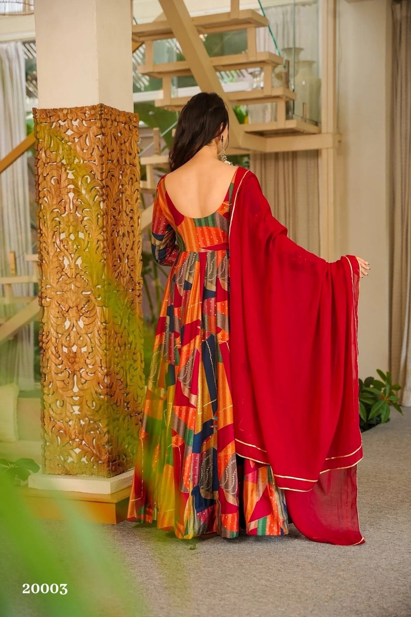 Clora Vol 20 Rayon Digital Printed Gown With Dupatta - Amrah Wholesale