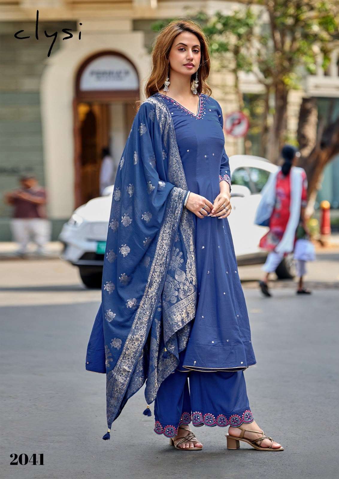Clysi Zafira Muslin Embroidered Salwar Suit Set