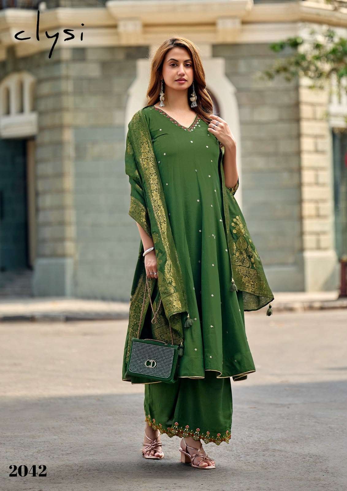 Clysi Zafira Muslin Embroidered Salwar Suit Set