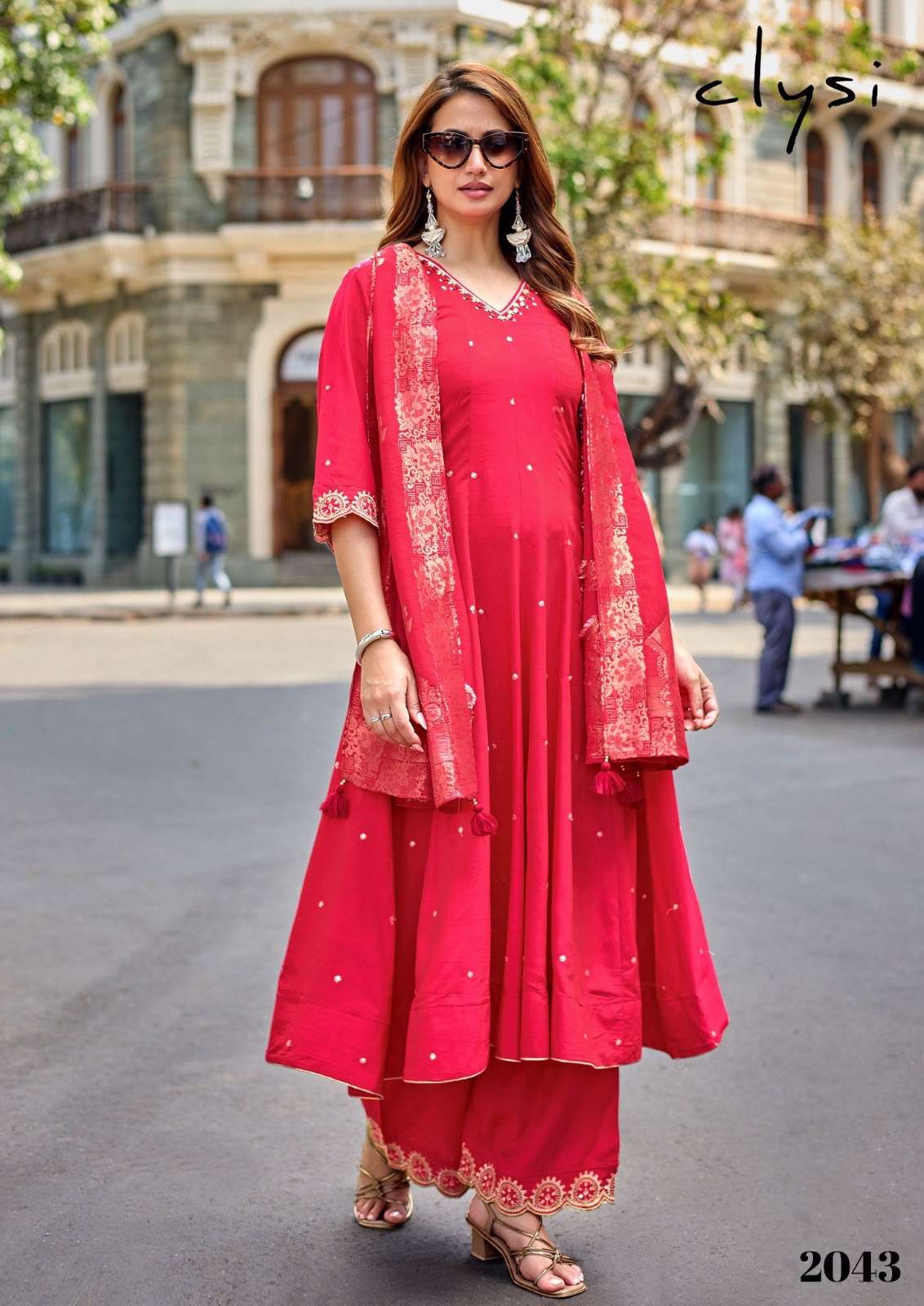 Clysi Zafira Muslin Embroidered Salwar Suit Set