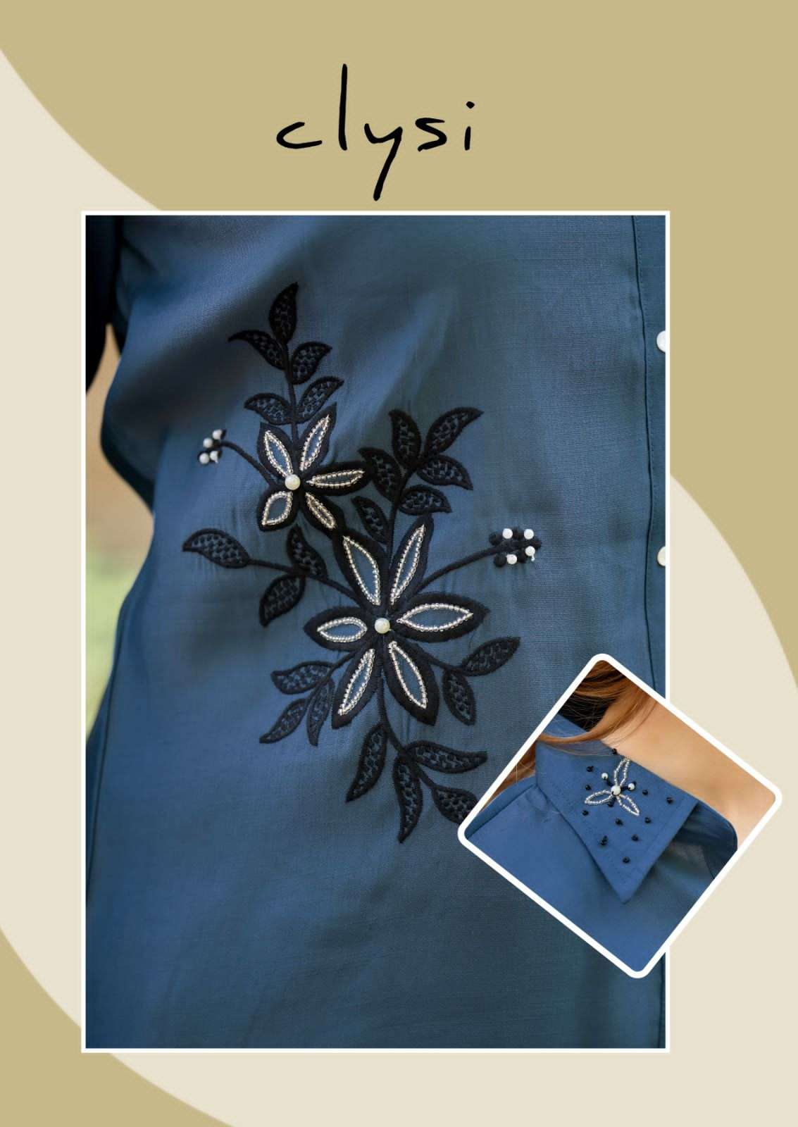 Clysi Zaira Viscose Silk Handwork Co Ord Set - Amrah Wholesale