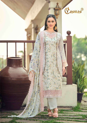 Cosmos Aabyaan Lawn Vol 1 Pakistani Lawn Cotton Suit - Amrah Wholesale