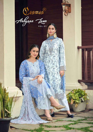 Cosmos Aabyaan Lawn Vol 1 Pakistani Lawn Cotton Suit - Amrah Wholesale