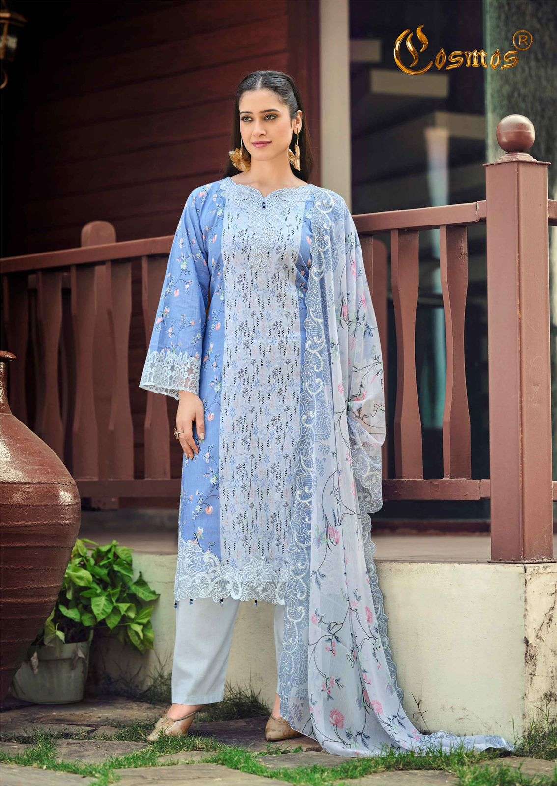 Cosmos Aabyaan Lawn Vol 1 Pakistani Lawn Cotton Suit - Amrah Wholesale