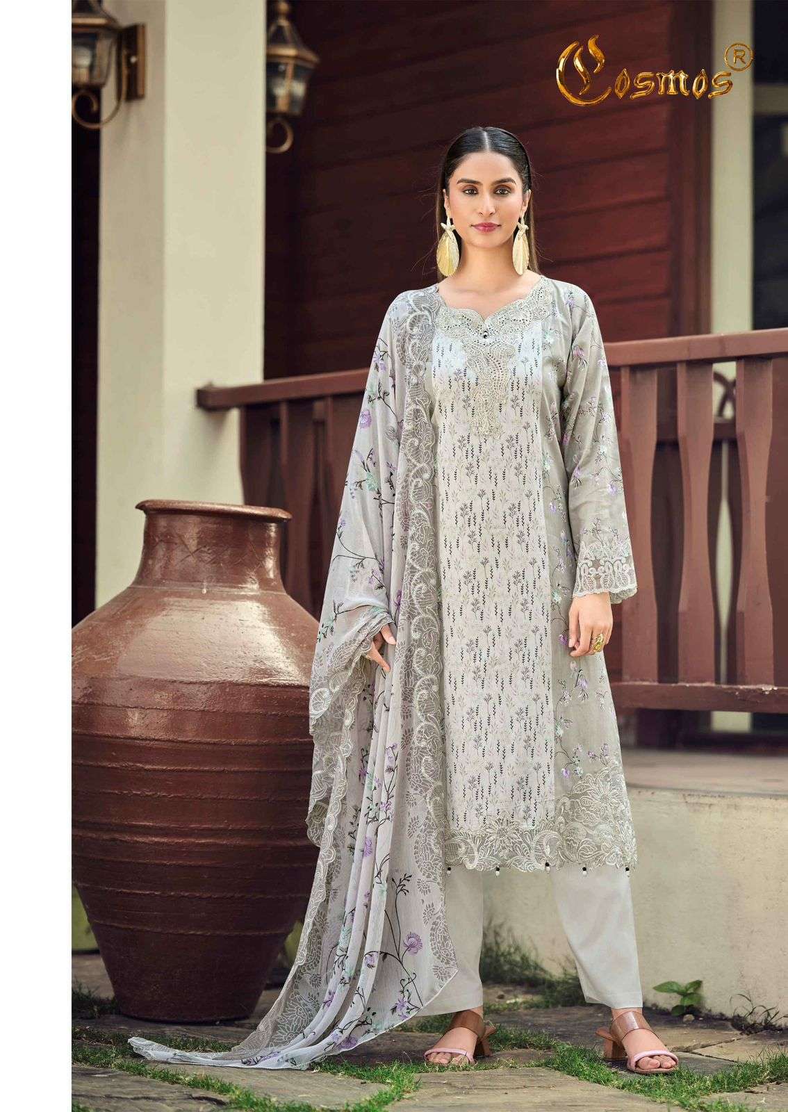 Cosmos Aabyaan Lawn Vol 1 Pakistani Lawn Cotton Suit - Amrah Wholesale