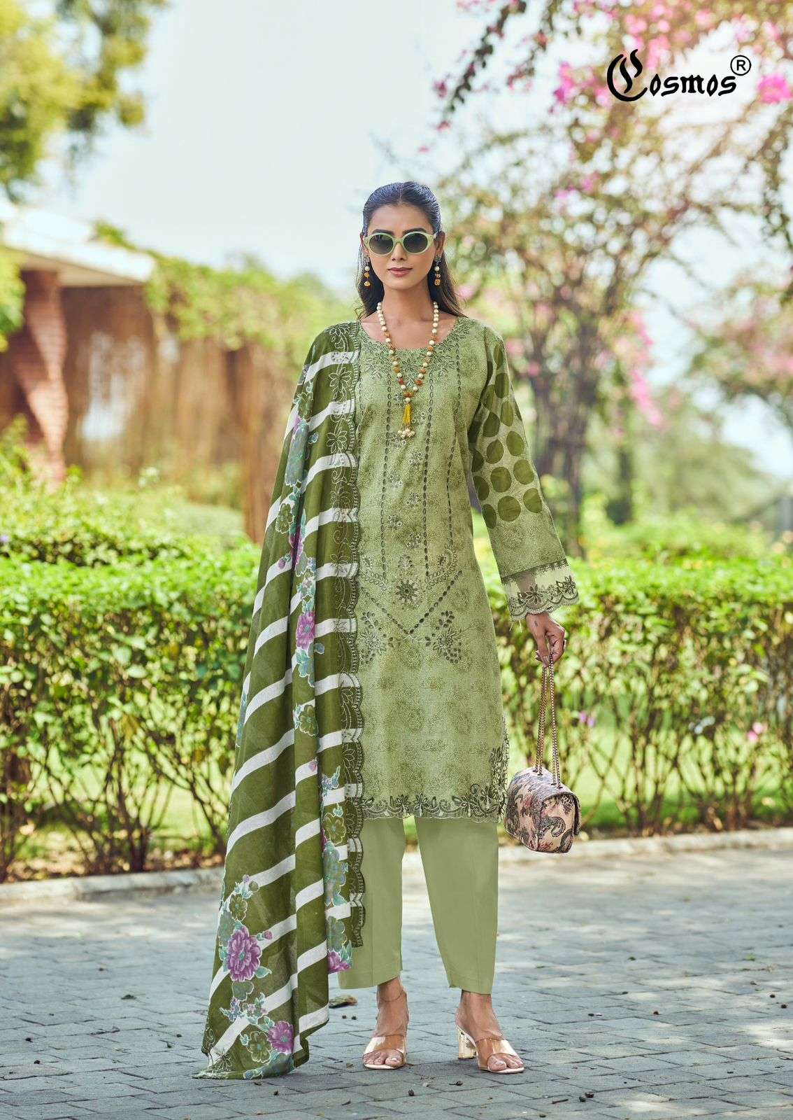 Cosmos Bin Saeed Vol-02 Lawn Cotton Printed Unstitched Pakistani Suit