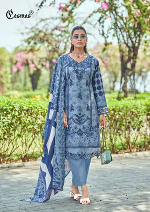 Cosmos Bin Saeed Vol-02 Lawn Cotton Printed Unstitched Pakistani Suit