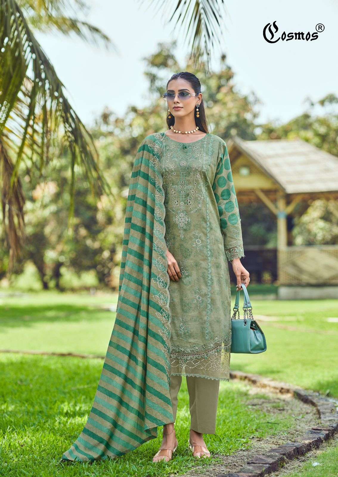 Cosmos Bin Saeed Vol-02 Lawn Cotton Printed Unstitched Pakistani Suit