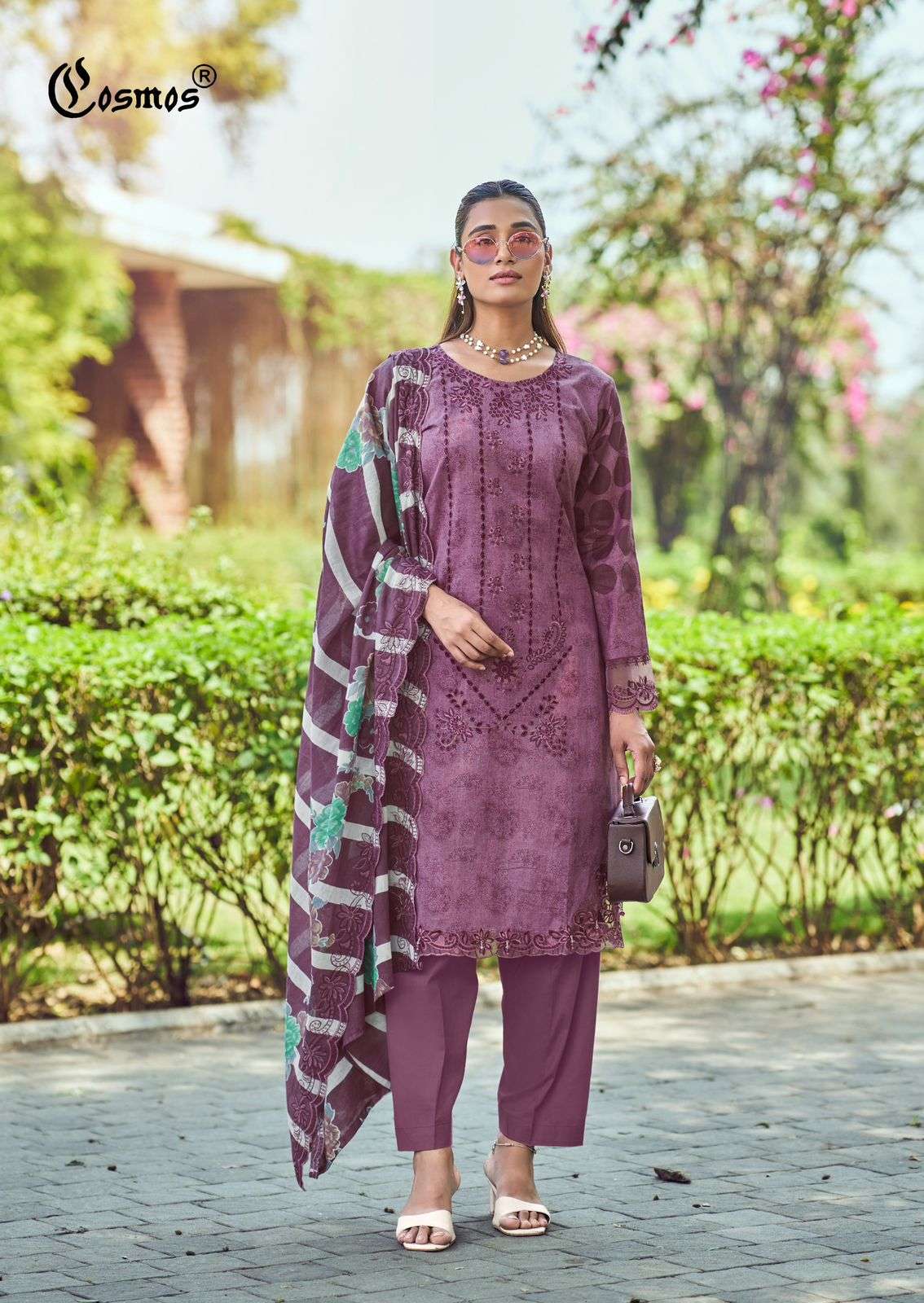 Cosmos Bin Saeed Vol-02 Lawn Cotton Printed Unstitched Pakistani Suit