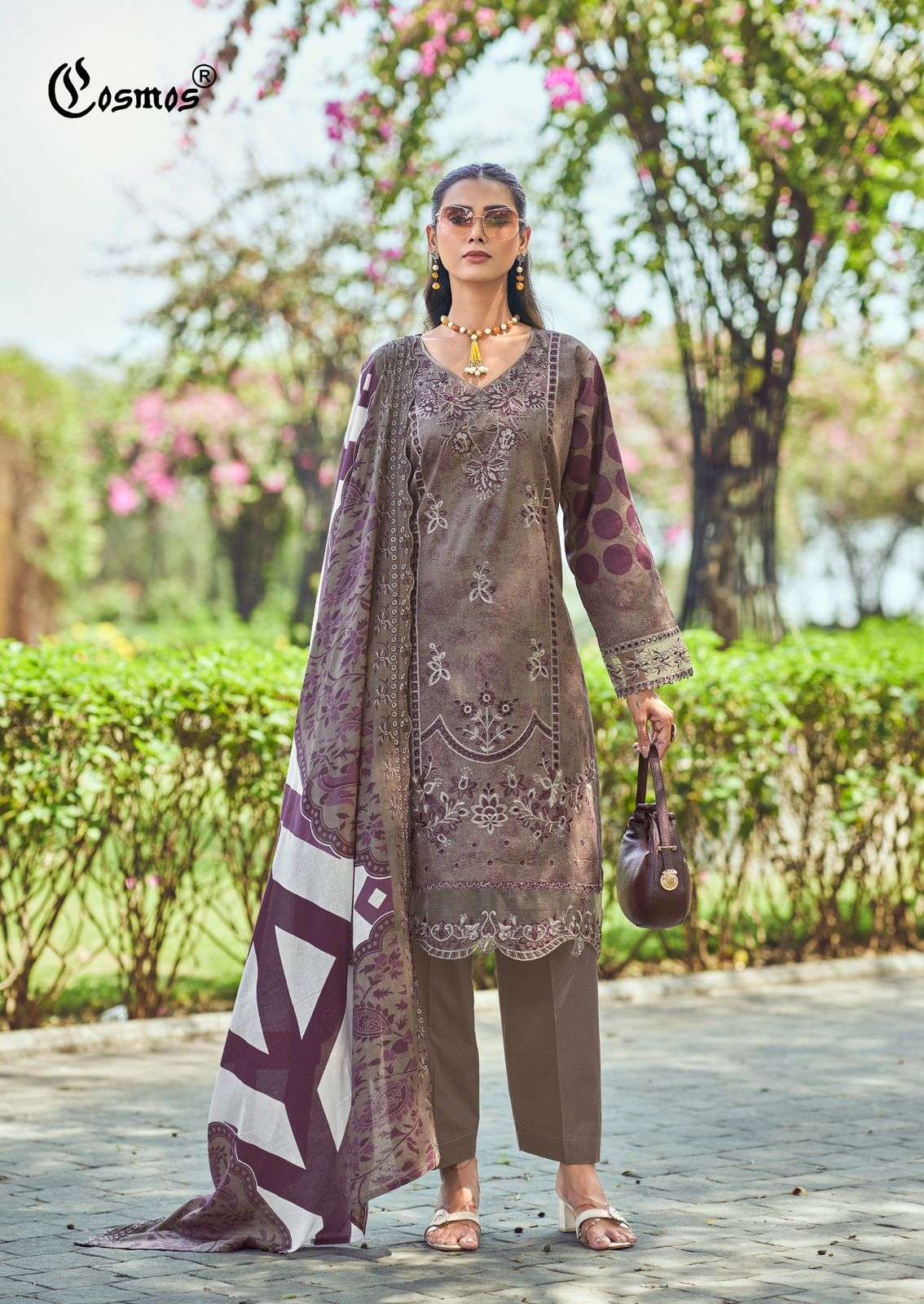 Cosmos Bin Saeed Vol-02 Lawn Cotton Printed Unstitched Pakistani Suit