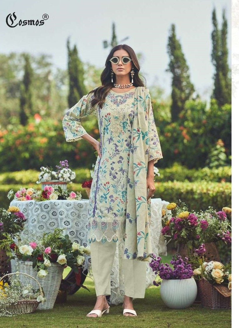 Cosmos Floral Lawn Vol - 01 - Amrah Wholesale