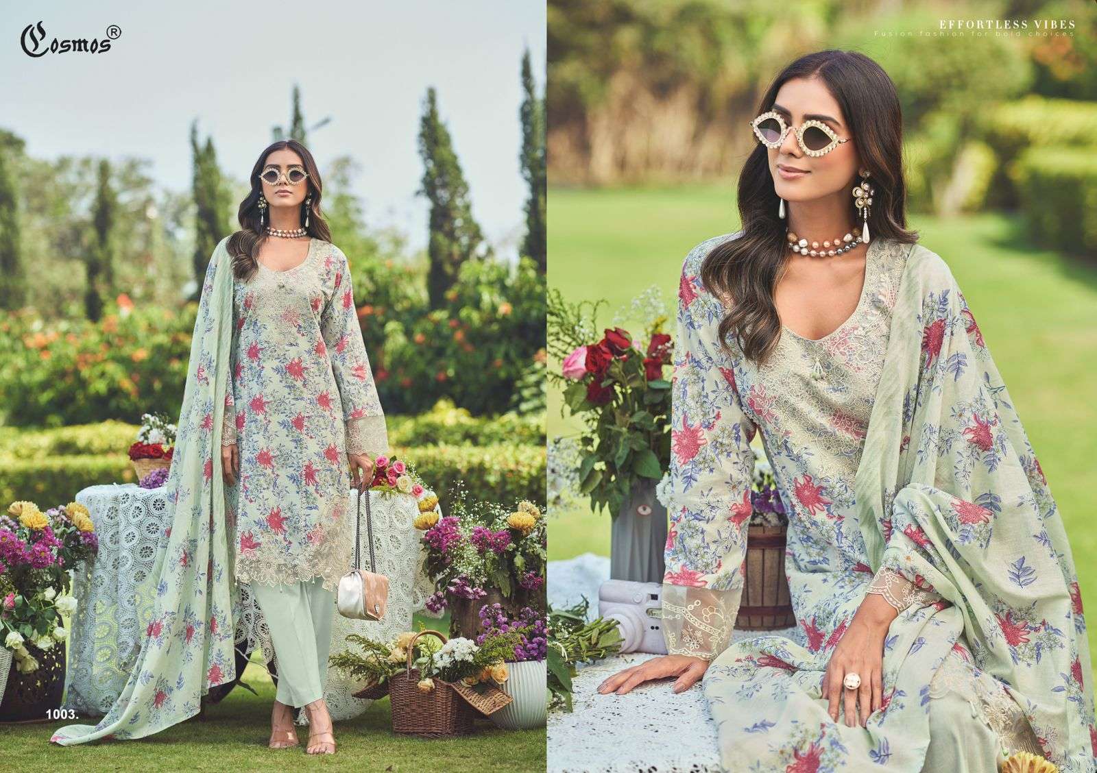 Cosmos Floral Lawn Vol - 01 - Amrah Wholesale