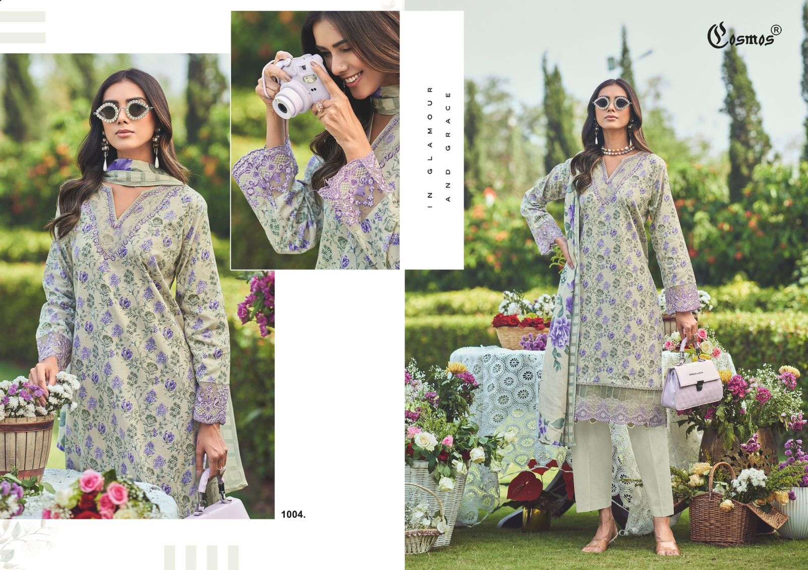 Cosmos Floral Lawn Vol - 01 - Amrah Wholesale