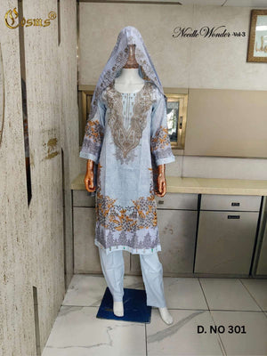 Cosmos Needle Wonder Vol 3 Pure Lawn Cotton Readymade Pakistani Suit Set