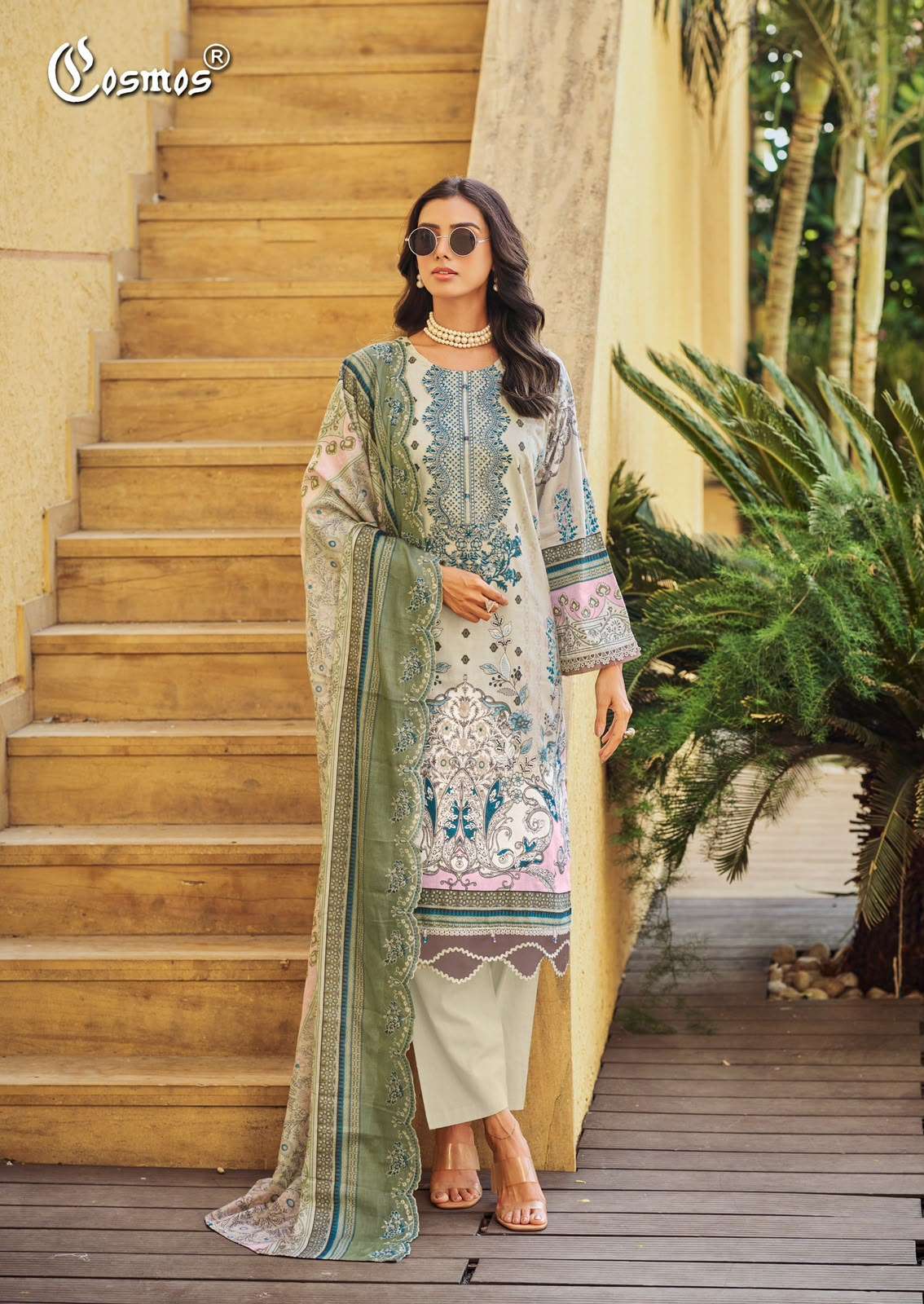 Cosmos Needle Wonder Vol 5 Lawn Cotton Pakistani Suit - Amrah Wholesale