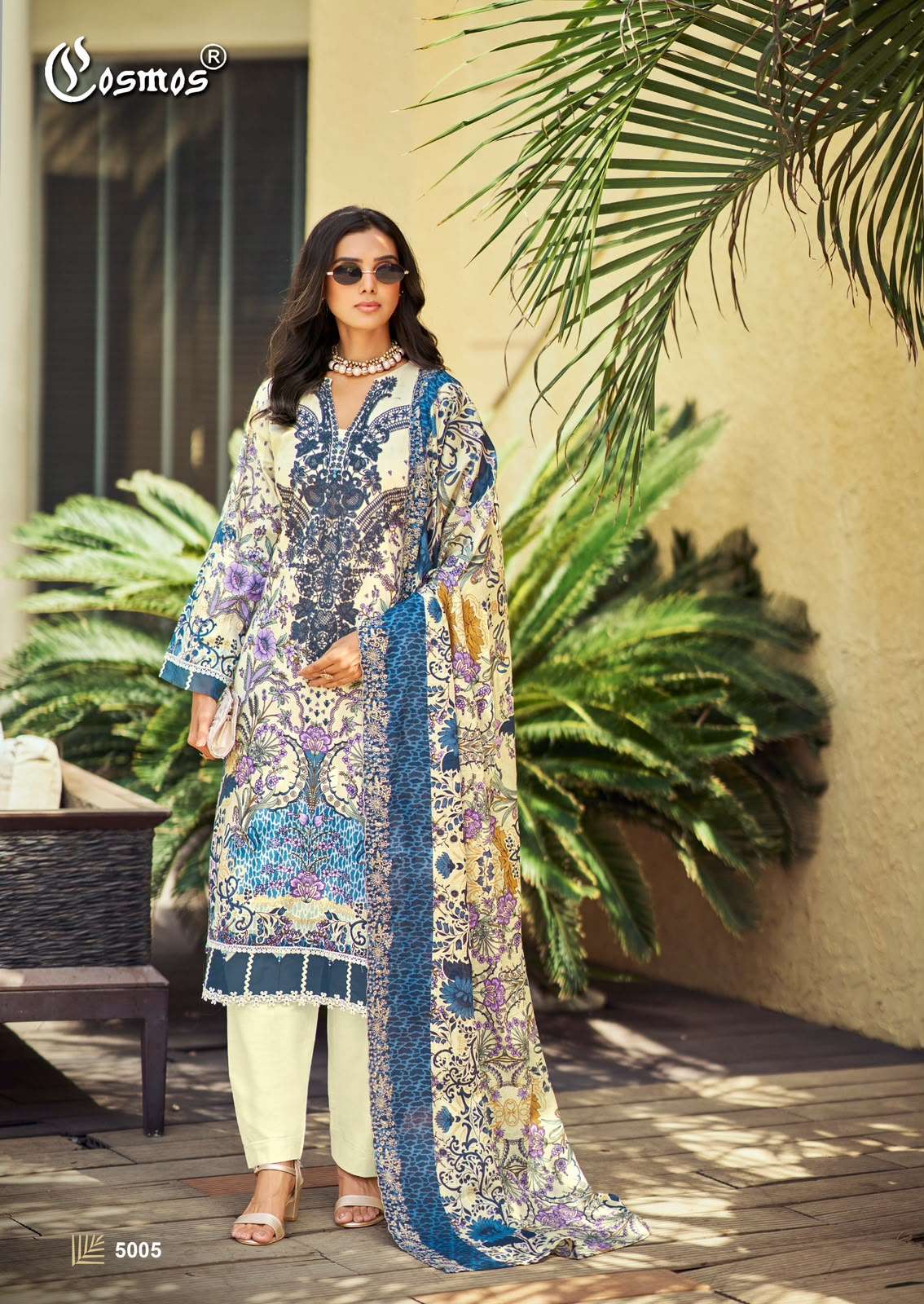 Cosmos Needle Wonder Vol 5 Lawn Cotton Pakistani Suit - Amrah Wholesale