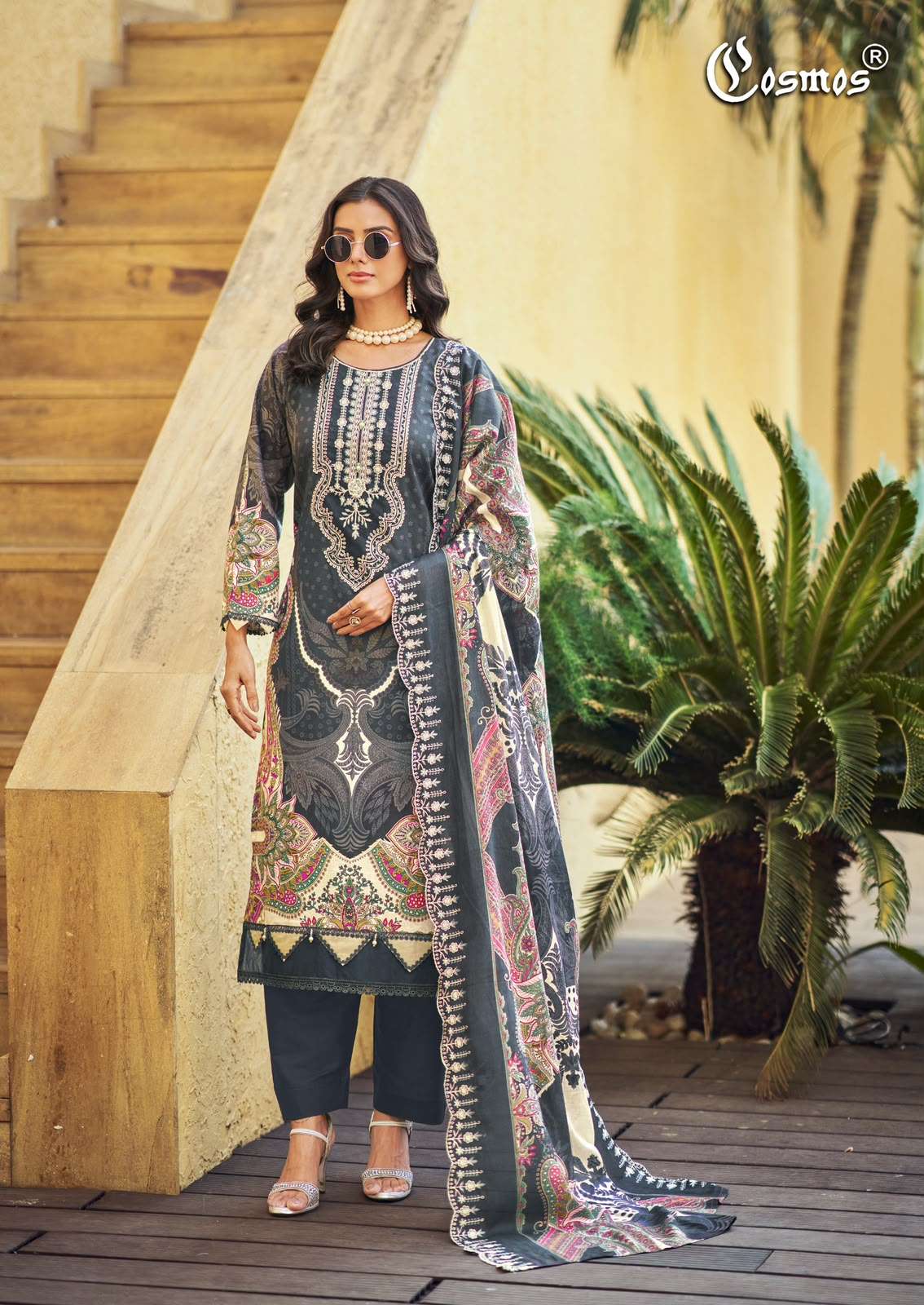 Cosmos Needle Wonder Vol 5 Lawn Cotton Pakistani Suit - Amrah Wholesale