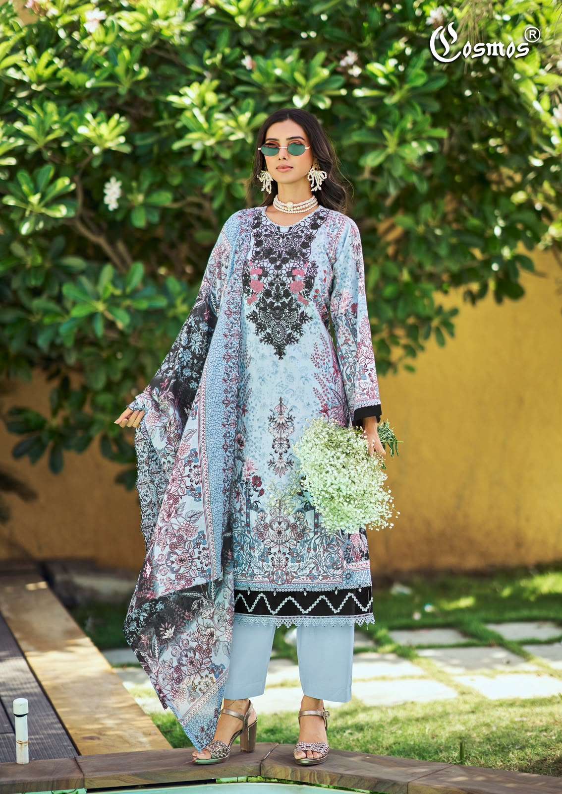 Cosmos Needle Wonder Vol 5 Lawn Cotton Pakistani Suit - Amrah Wholesale
