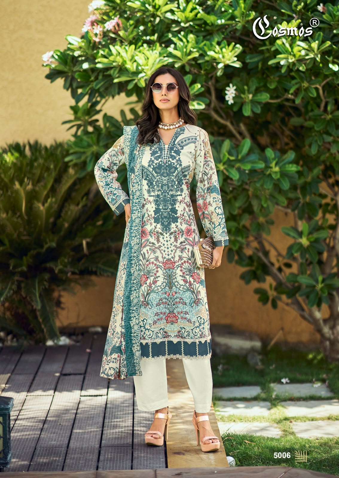 Cosmos Needle Wonder Vol 5 Lawn Cotton Pakistani Suit - Amrah Wholesale