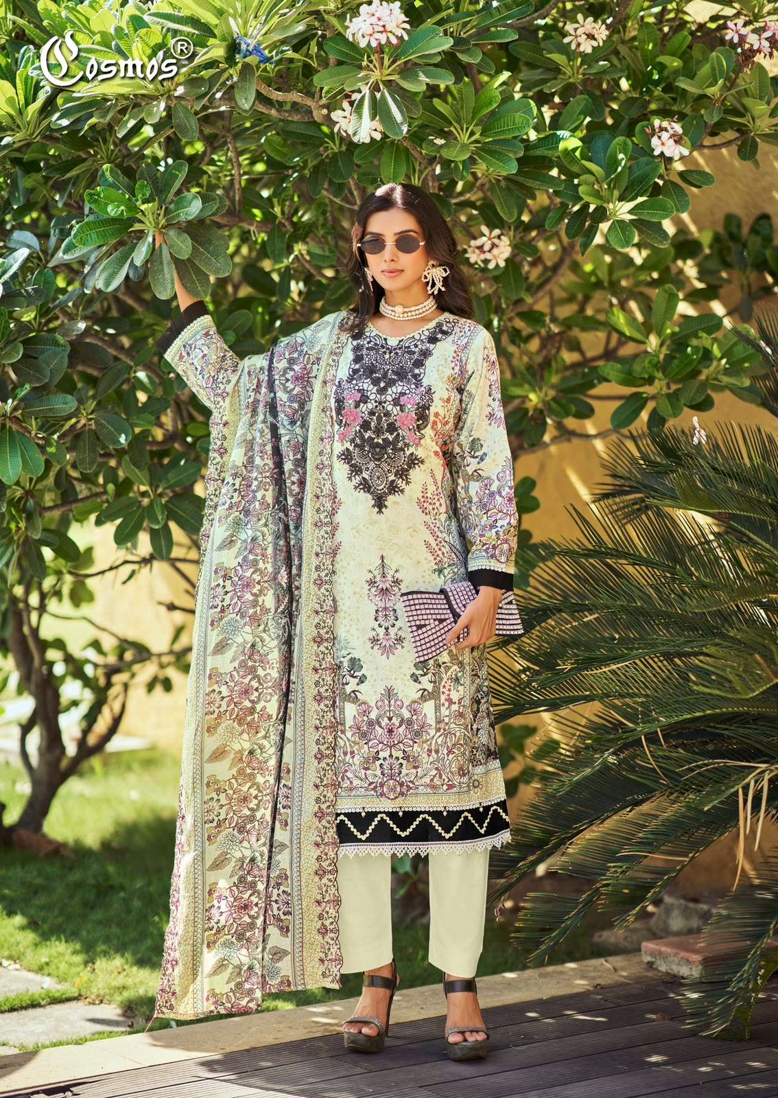 Cosmos Needle Wonder Vol 5 Lawn Cotton Pakistani Suit - Amrah Wholesale
