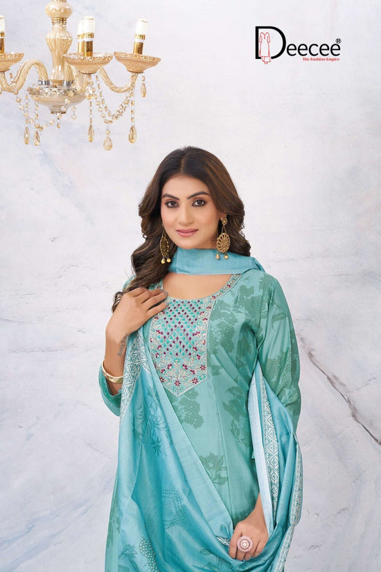 Dee Cee Aashini Roman Foil Print Anarkali Kurti Pant Dupatta Set - Amrah Wholesale