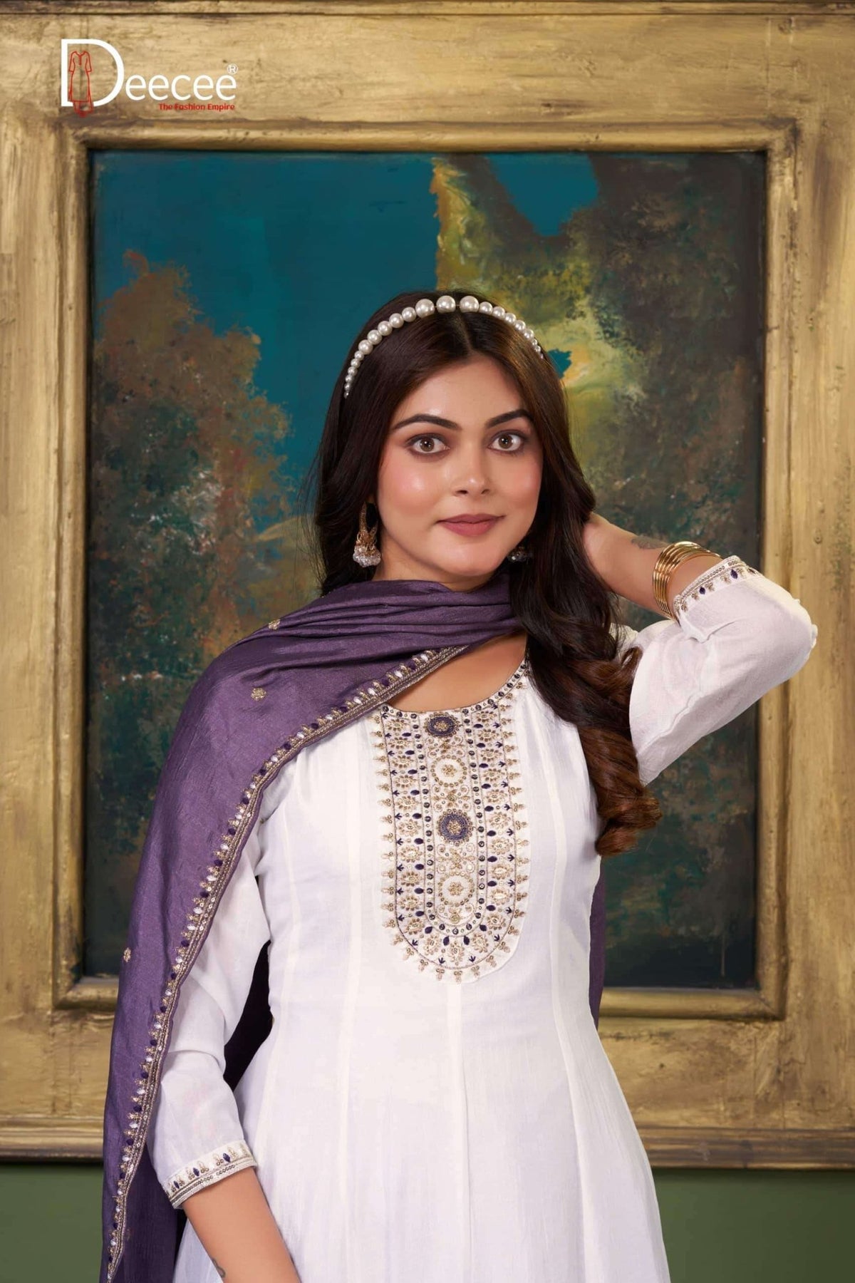 Dee Cee Kalash Vichitra Silk Anarkali Kurti Pant Dupatta Set - Amrah Wholesale