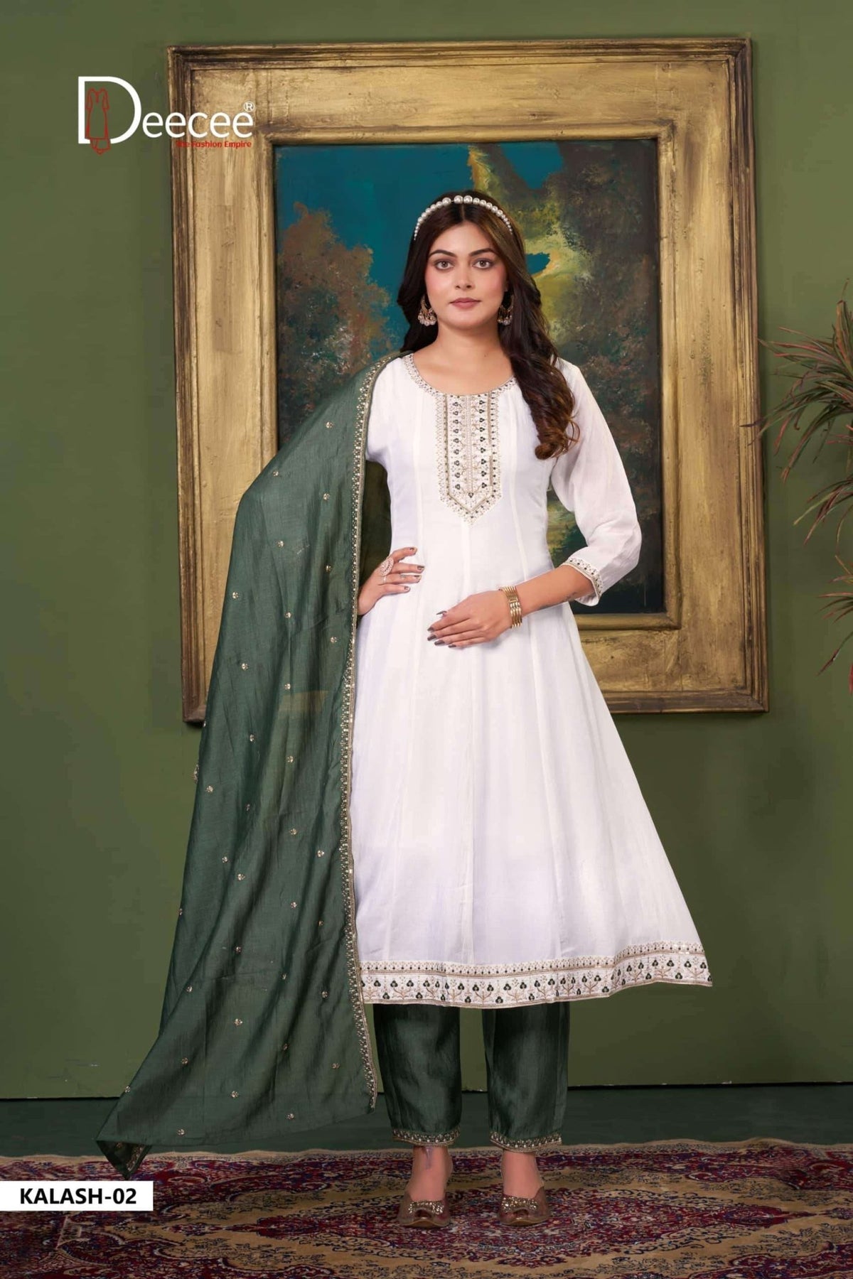Dee Cee Kalash Vichitra Silk Anarkali Kurti Pant Dupatta Set - Amrah Wholesale