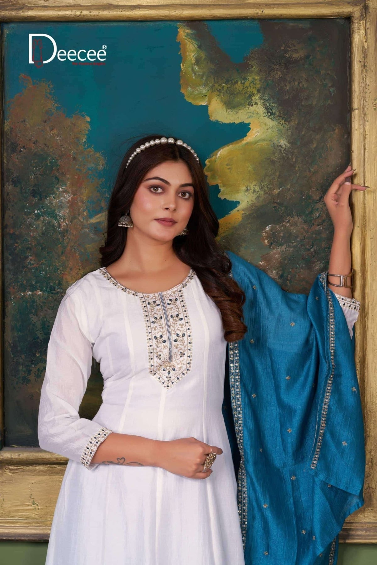 Dee Cee Kalash Vichitra Silk Anarkali Kurti Pant Dupatta Set - Amrah Wholesale
